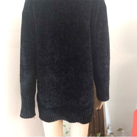 Aritzia Wilfred sweater XXS Black Oversized Chunky Knit V-neck Long Sleeves - Picture 4 of 12